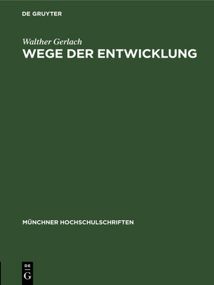 cover image of Wege der Entwicklung